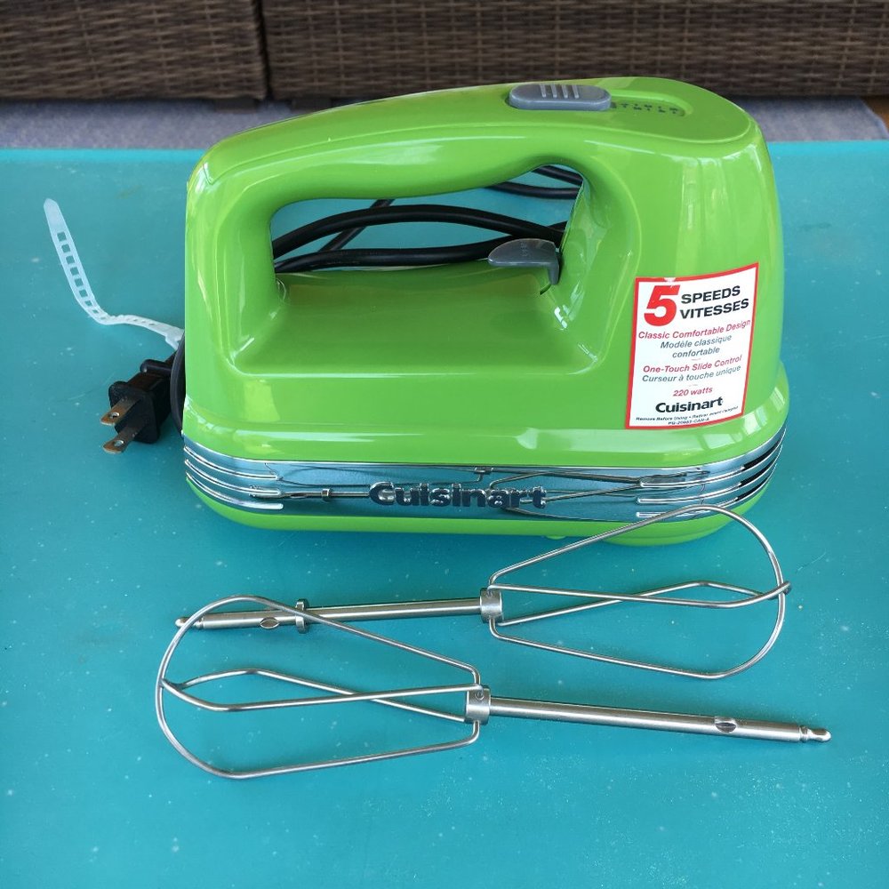 EUC Cuisinart HM-50C 5 Speed Hand Mixer- green